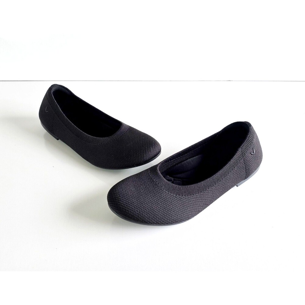 VIVAIA Claire Round Toe Flats Black Women's 40 9 Casual Comfort Sustainable